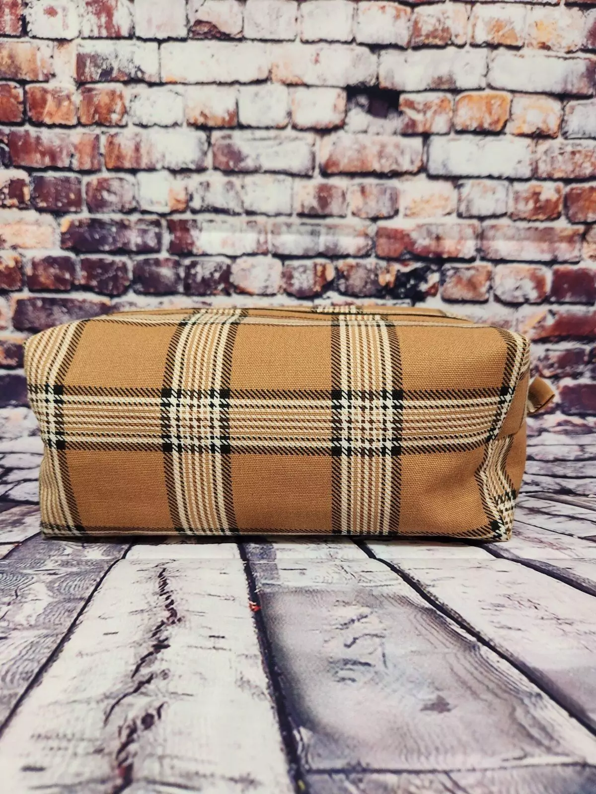 LARGE BOXY POUCH: BB Print- Black Lining With Black Zipper